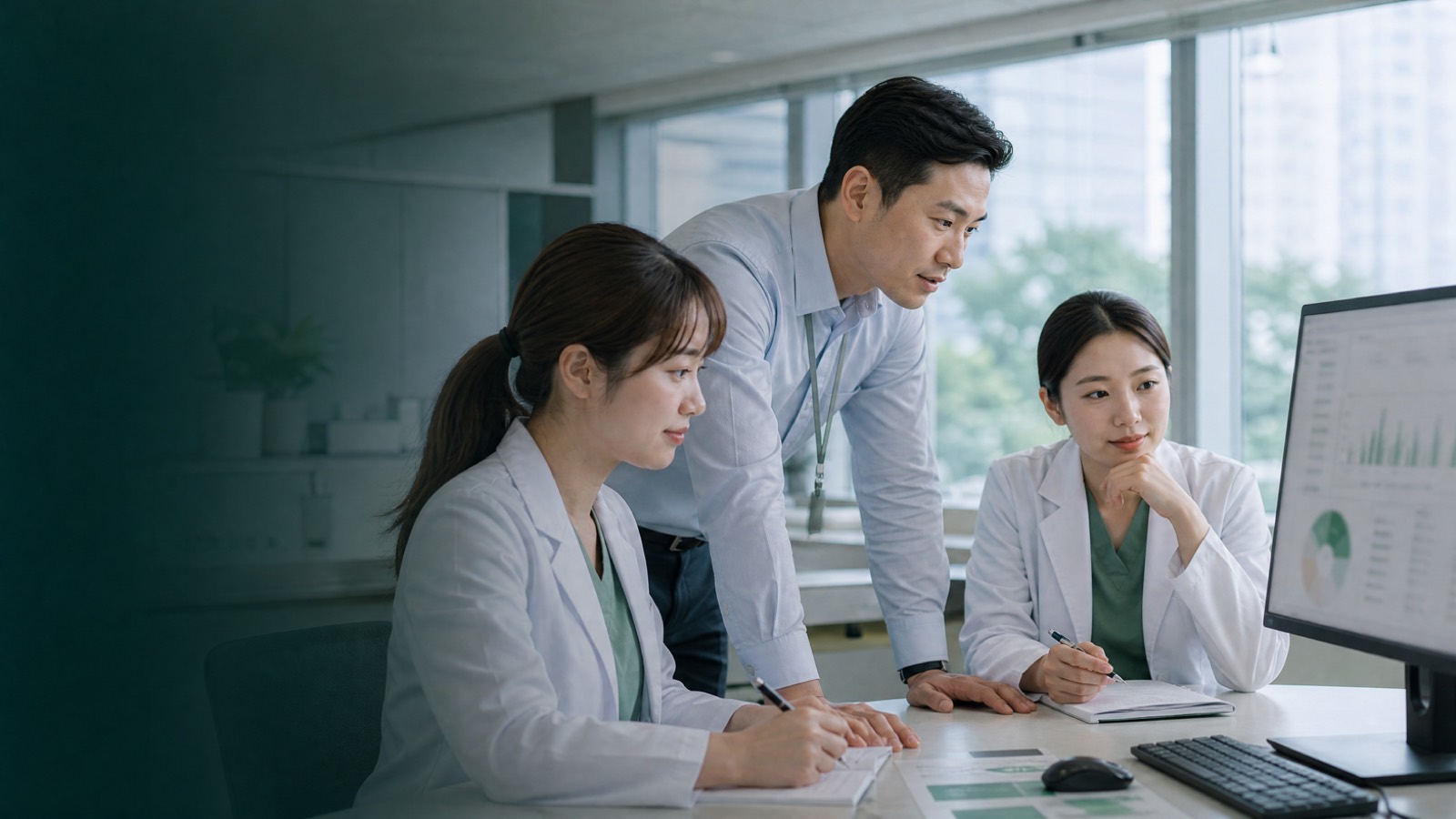 營養科團隊一同檢視 DietMate 分析結果